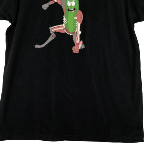 Rick and Morty Pickle Rick Mens Size Large Tee Shirt Black Jersey Knit Graphic - Picture 3 of 12